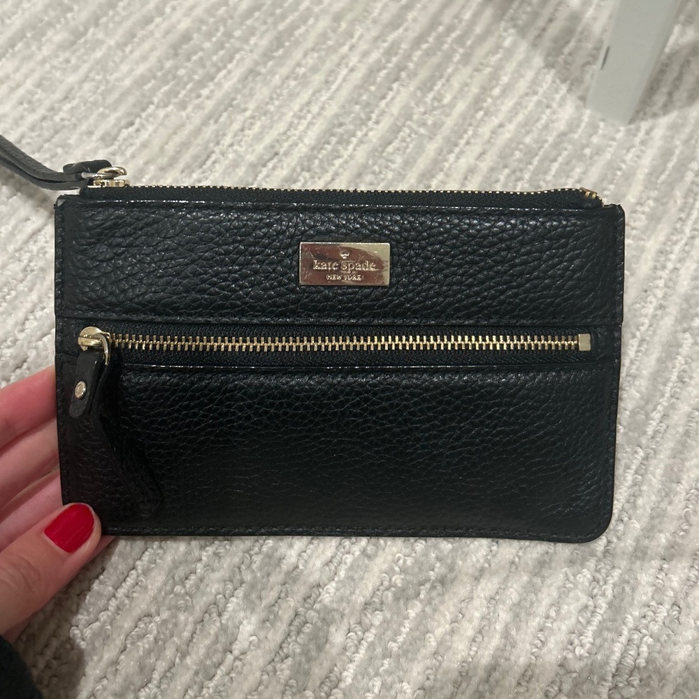 LIKE NEW- Kate Spade black wristlet